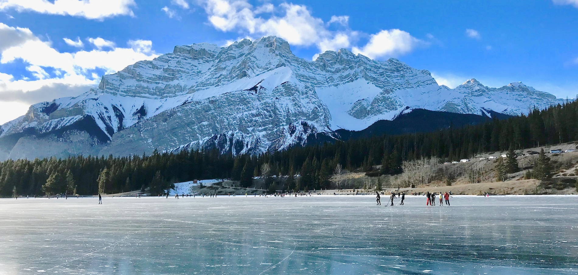 Outdoor Skating on a lake