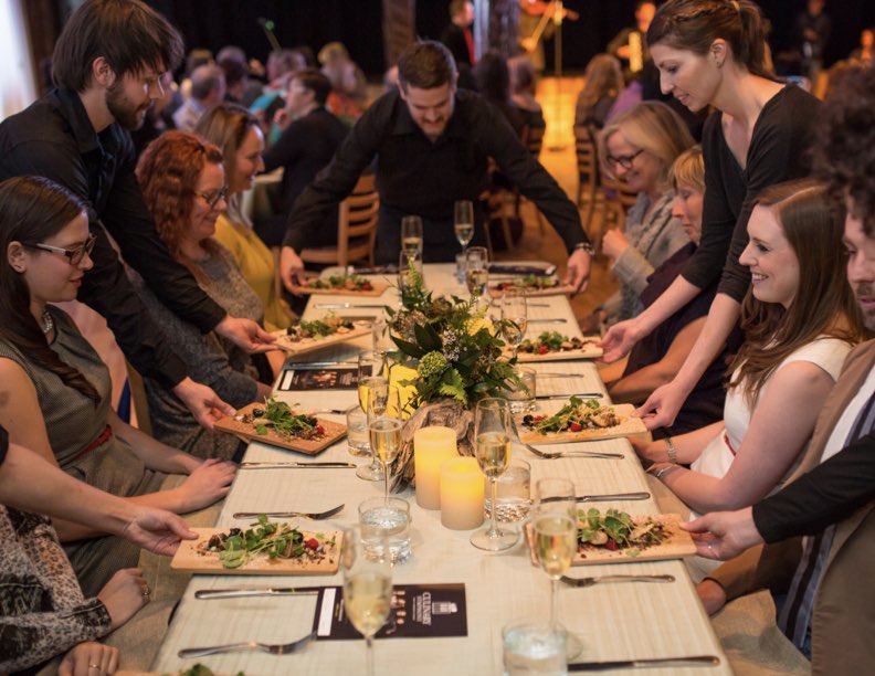 Dinner event with fine dinning