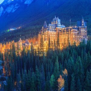 banff springs at night 2 1024x683